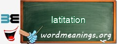 WordMeaning blackboard for latitation